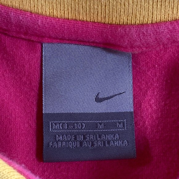 Nike Women's Pink and Yellow Polo Tour Performance Dri Fit Shirt Size M - Picture 3 of 10